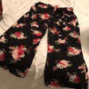 New floral torrid palazzo pants size 1